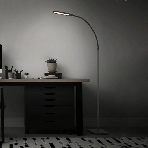 Briloner LED-gulvlampe Servo, dimbar, svart