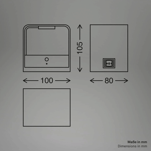 Briloner LED-vegglampe Barro, svart