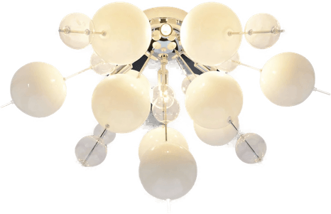 Näve Taklampe Explosion hvit/krom