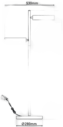 Näve LED-gulvlampe Tessa 165 cm