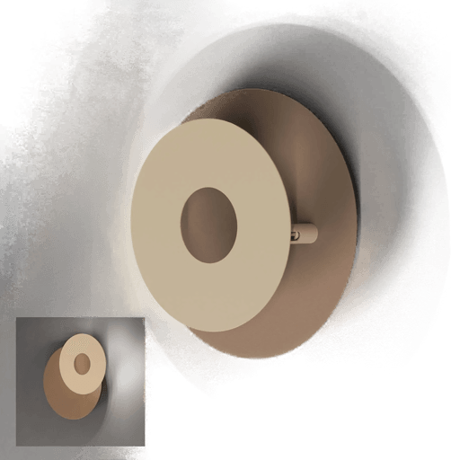 Fischer & Honsel LED-vegglampe Hennes Ø 18 cm