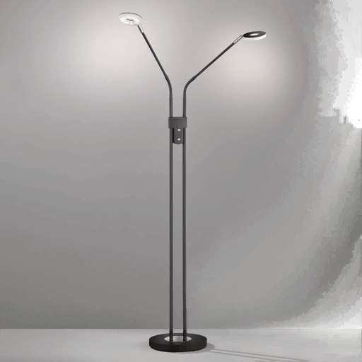 Fischer & Honsel Dent LED-gulvlampe, dimbar, svart