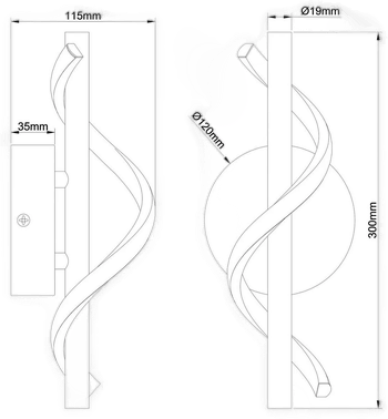 Brilliant LED-vegglampe Eunice, svart