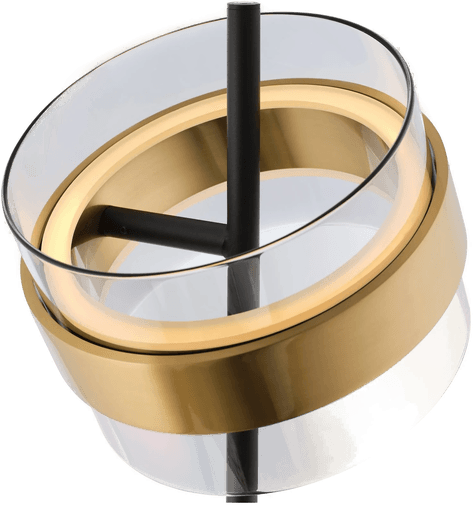 Brilliant LED-gulvlampe Inside, messing/røykgrå