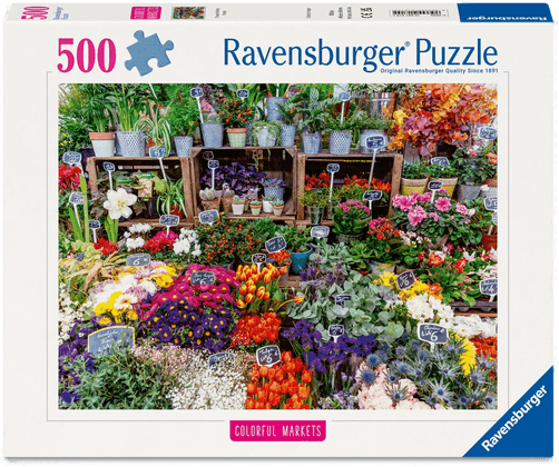 Puslespill 500 Blomstermarked Ravensburg