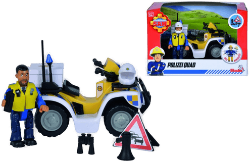 Brandmand Sam Politifirhjuling med Figur