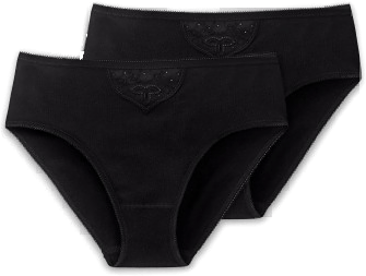 Schiesser Tai Panties 2P Svart