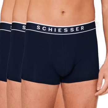 Schiesser 3P Organic Cotton Rio Boxer Mørkblå