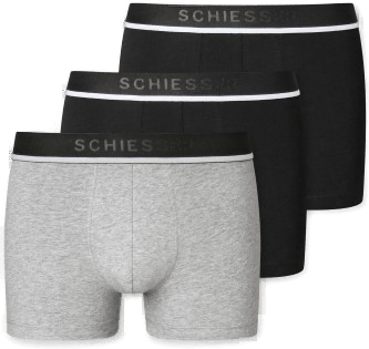 Schiesser 3P Organic Cotton Boxer Brief Svart/Grå