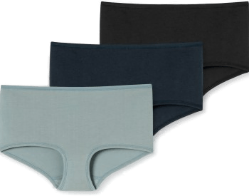 Schiesser Truser 3P Boyshorts Svart/Blå