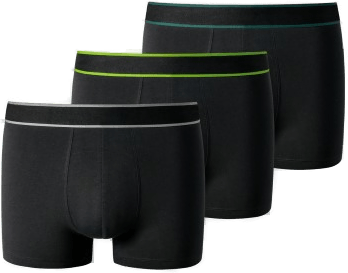 Schiesser 3P Boxer Shorts Svart/Grønn