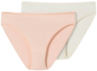 Schiesser Truser 2P Modal Essentials Rosa/Hvit