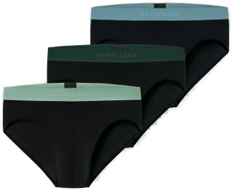 Schiesser 3P Rio-Slip Blå/Grønn