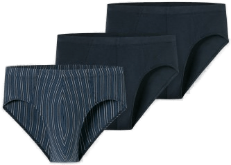 Schiesser 3P Essentials Supermini Brief Blå Mønster