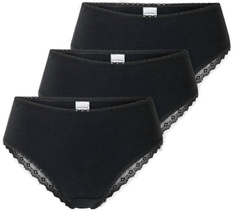 Schiesser Modern Brazilian Slips 3P Svart