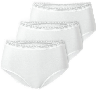 Schiesser Truser Modern Lace Rio Midi Hvit