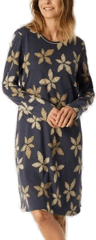 Schiesser Long Sleeve Nightshirt Mørkgrå