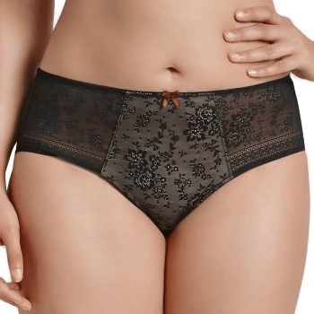 Rosa Faia Fleur High Waist Brief Svart
