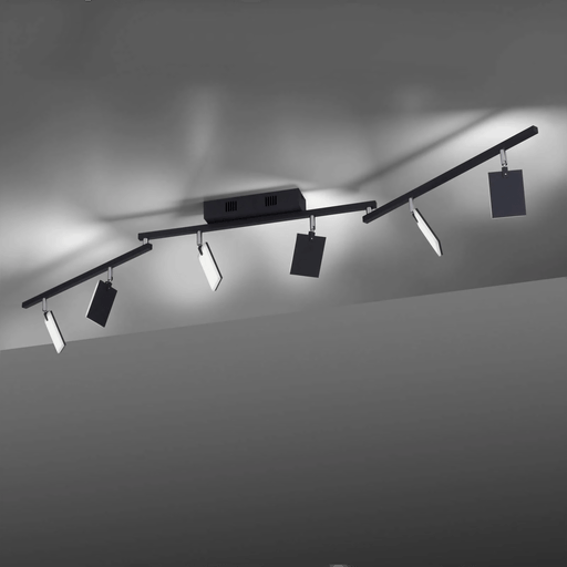 Pure Mira taklampe 6 lys svart