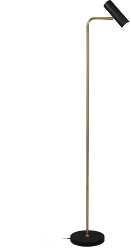 Trio Lighting Marley gulvlampe, svart/messing