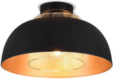 Reality Leuchten Taklampe Punch, svart/gull