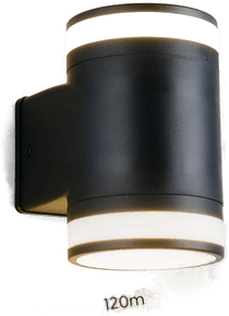 Reality Leuchten Utendørs LED-vegglampe Cusco, svart