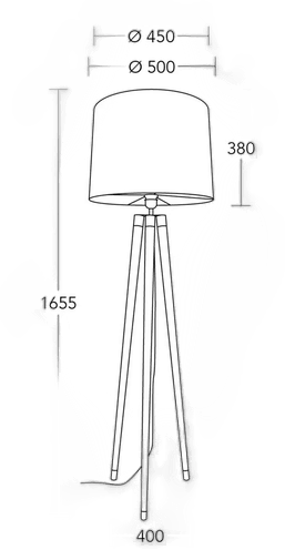 Herzblut Briany gulvlampe