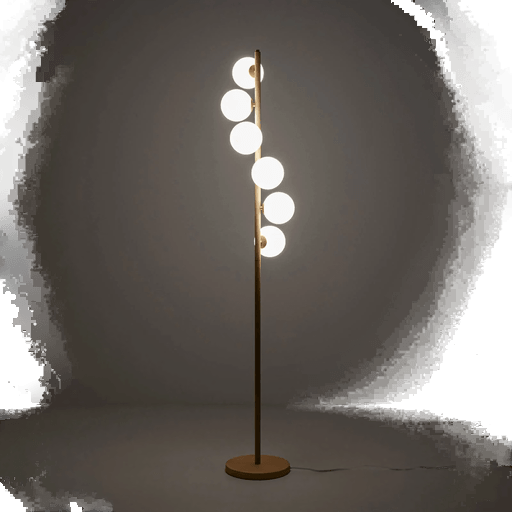 Kare gulvlampe Scala Balls, greige, 160 cm