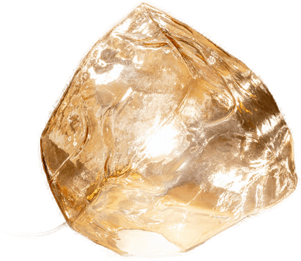 Kare bordlampe Aura, ravfarget, Ø 30 cm