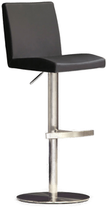 Scandinavian Choice Lopes Barstol Lær - Svart/Sølv