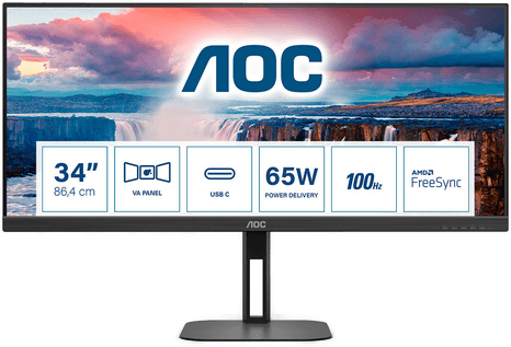 Aoc U34V5C 34" LED skjerm 3440x1440 100Hz
