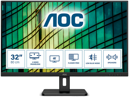 Aoc U32E2N 31,5" 4K VA-skjerm