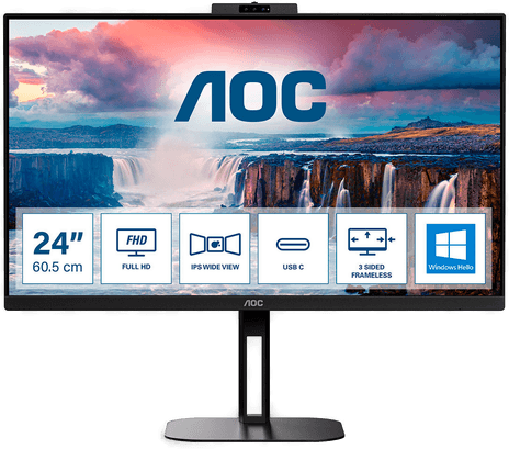 AOC 24V5CW 24" LED-skjerm - 75Hz, IPS