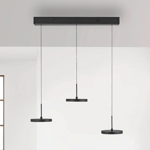 Just Light LED-hengelampe Plata, svart