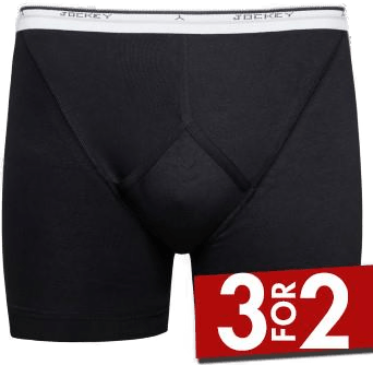 Jockey Cotton Midway Brief Svart