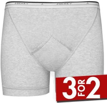 Jockey Cotton Midway Brief Grå