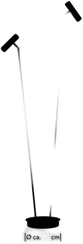 Hell Tom Pro LED-gulvlampe, svart