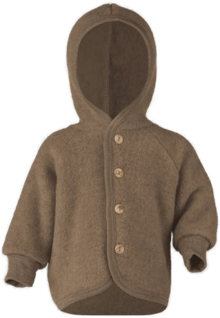 Engel Jakke Med Hette 74/80 Walnut Mélange