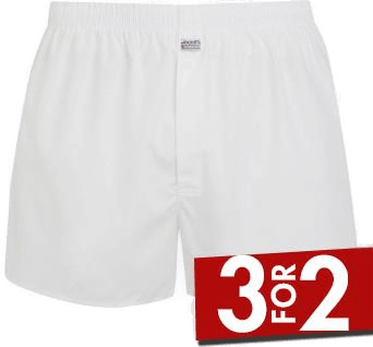 Jockey Woven Poplin Boxer Shorts Hvit