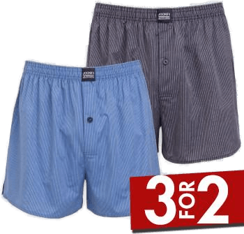 Jockey Woven Boxer Shorts Blå/Grå