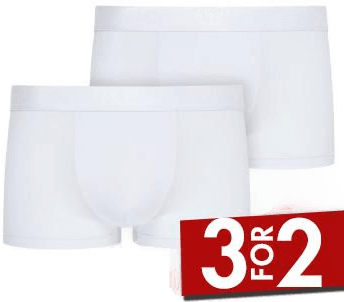 Jockey 2P Short Trunks Hvit