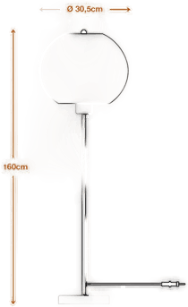 Ledvance gulvlampe Ball 116 cm brun