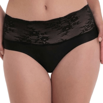 Anita High Waist Lace Briefs Svart