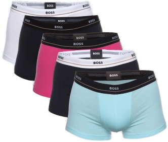 BOSS Jersey Quality Cotton Trunks Hvit/Blå