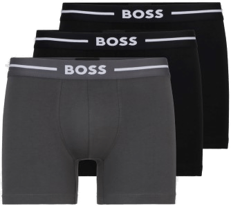 BOSS 3P Boxer Bold Svart/Grå