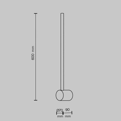 Maytoni LED-vegglampe Light stick 60 cm