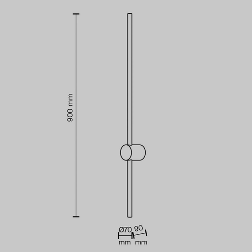 Maytoni LED-vegglampe Light stick 90 cm