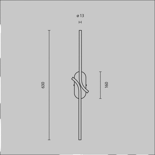 Maytoni LED-vegglampe RENAISSANCE, messing/marmor