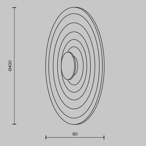 Maytoni LED-vegglampe Nami Ø 40 cm