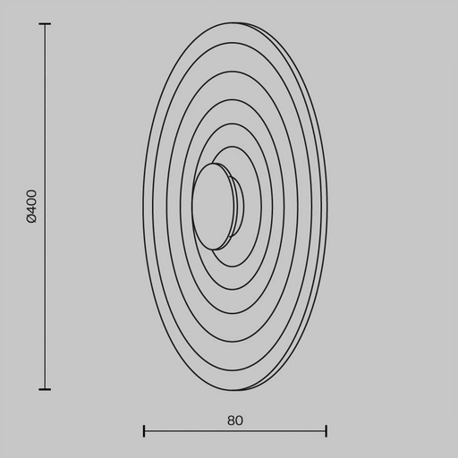 Maytoni LED-vegglampe Nami Ø 40 cm